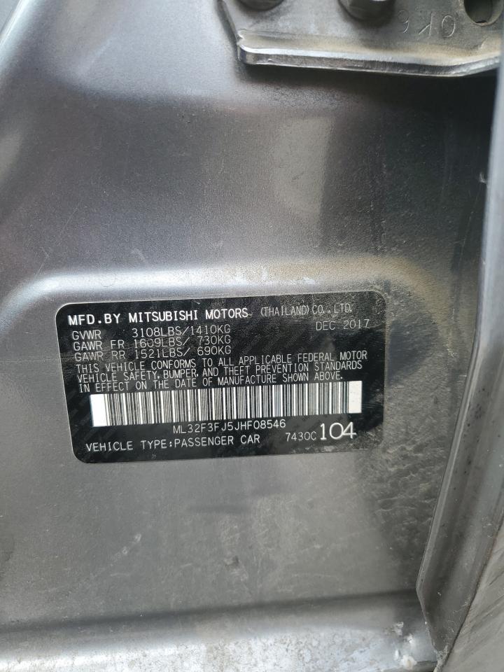 2018 Mitsubishi Mirage G4 Es VIN: ML32F3FJ5JHF08546 Lot: 63150855