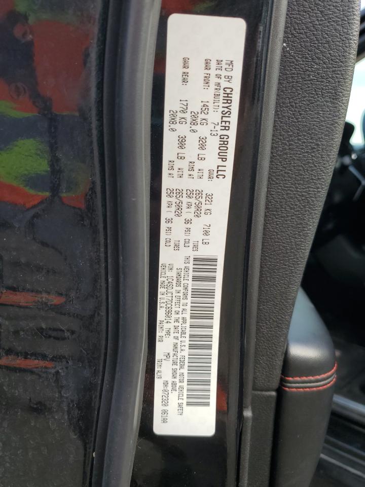 2013 Dodge Durango R/T VIN: 1C4SDJCT7DC696014 Lot: 65469375