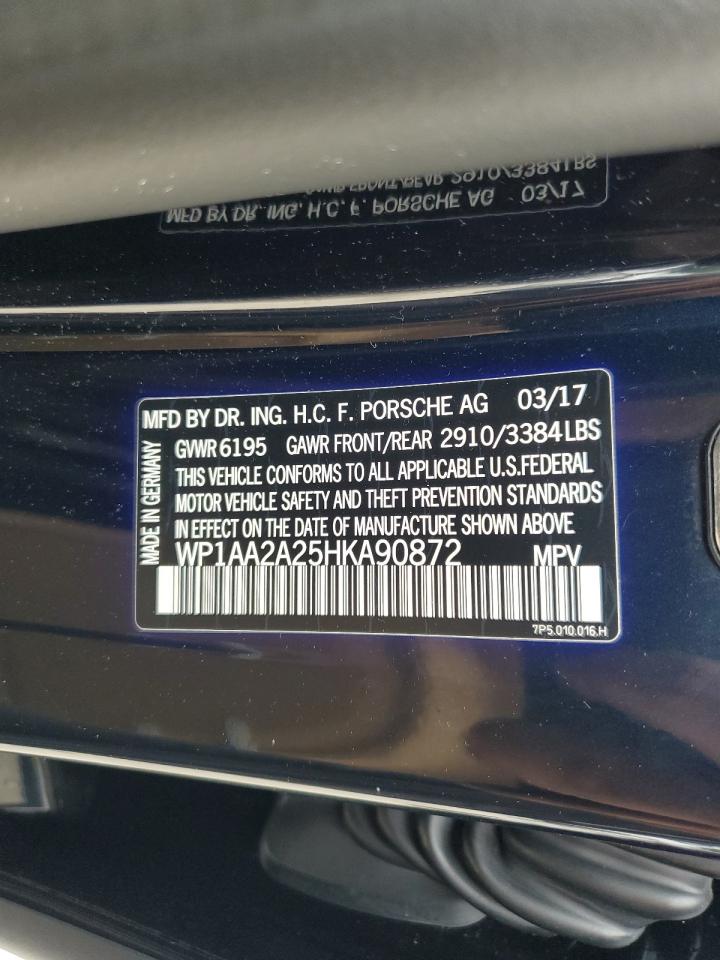 2017 Porsche Cayenne VIN: WP1AA2A25HKA90872 Lot: 65527305