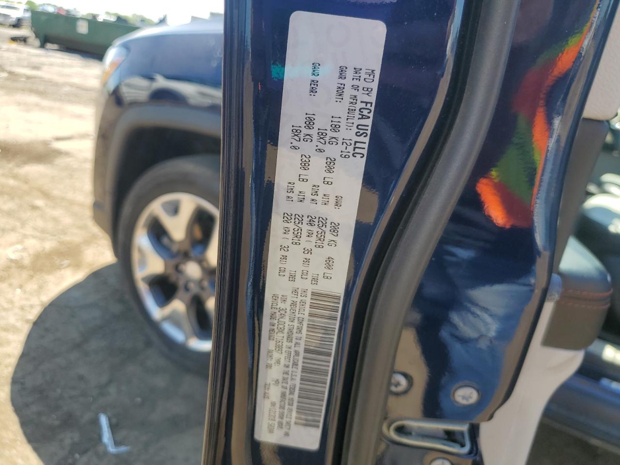 2020 Jeep Compass Limited VIN: 3C4NJDCBXLT163897 Lot: 63123355