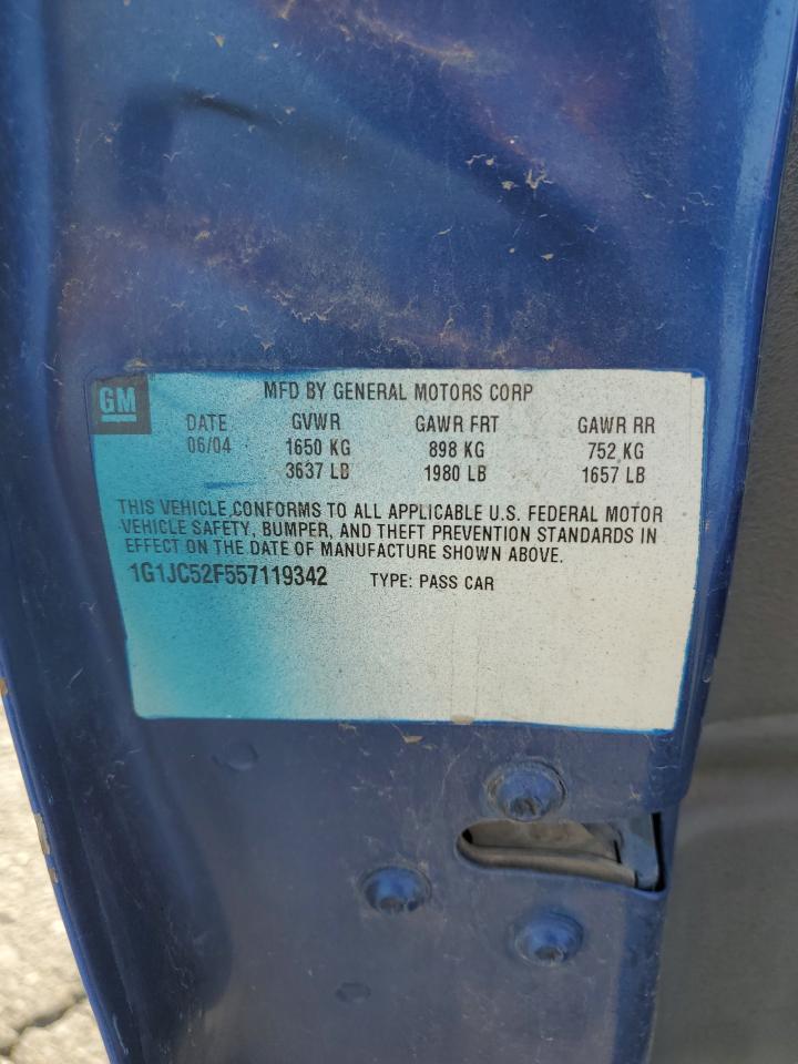 1g1jc52f557119342 1G1JC52F557119342 2005 Chevrolet Cavalier
