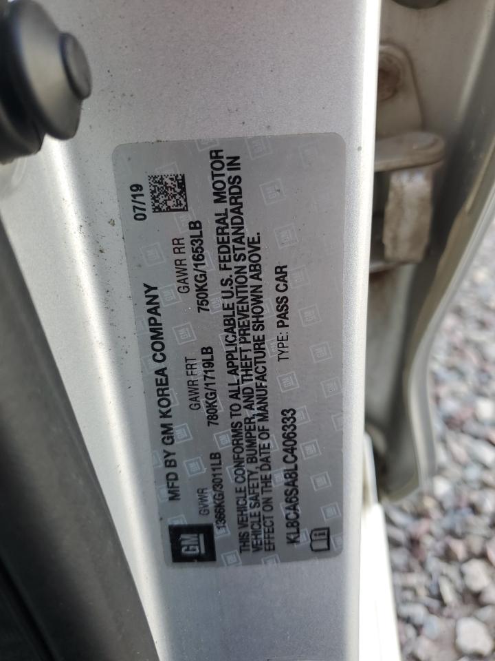 2020 Chevrolet Spark Ls VIN: KL8CA6SA8LC406333 Lot: 64728505