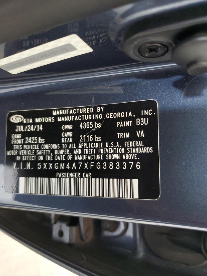 2015 Kia Optima Lx VIN: 5XXGM4A7XFG383376 Lot: 65207745
