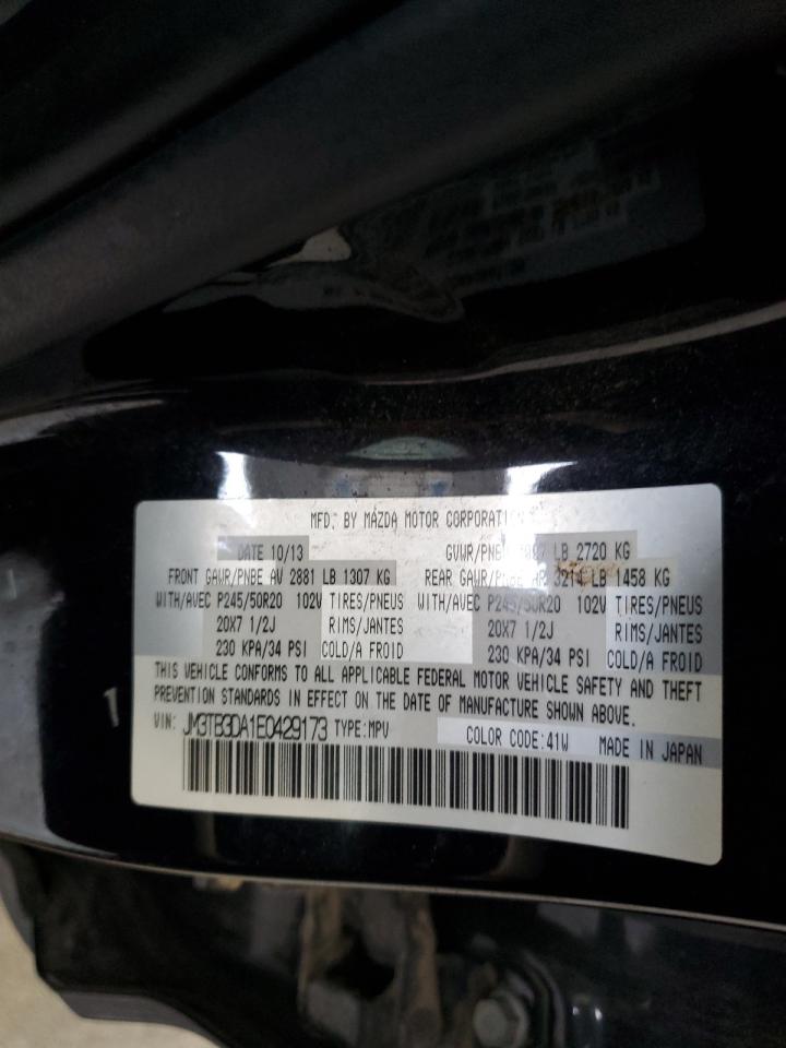 2014 Mazda Cx-9 Grand Touring VIN: JM3TB3DA1E0429173 Lot: 64594405