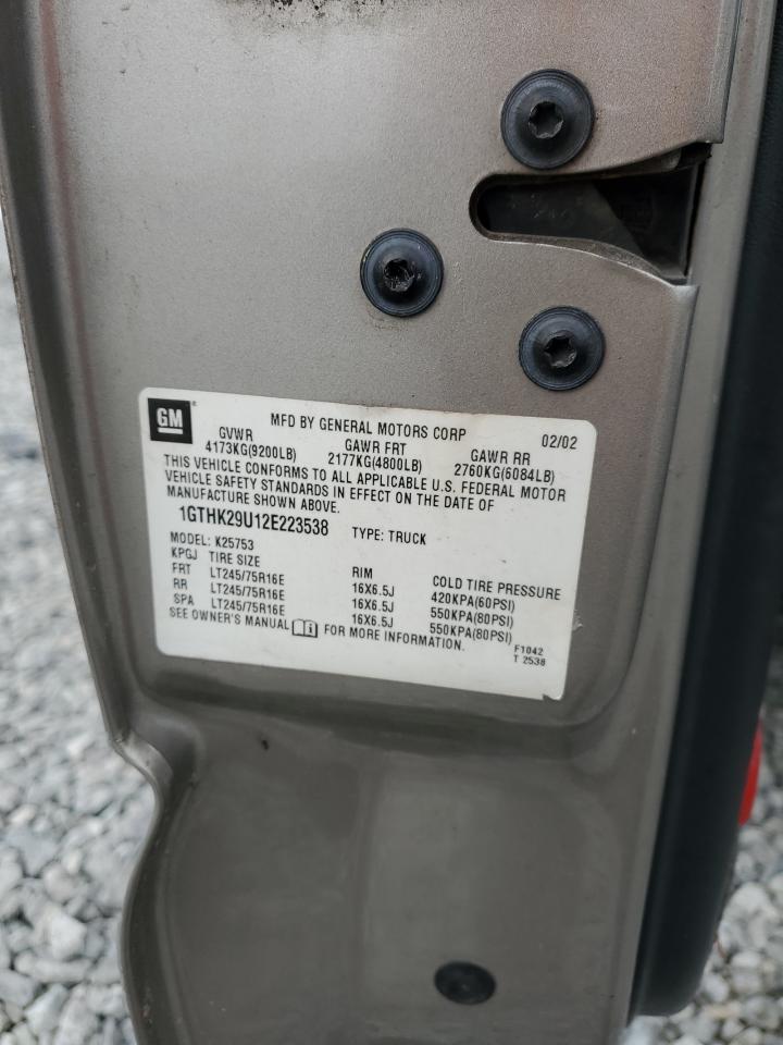 2002 GMC Sierra K2500 Heavy Duty VIN: 1GTHK29U12E223538 Lot: 65034655