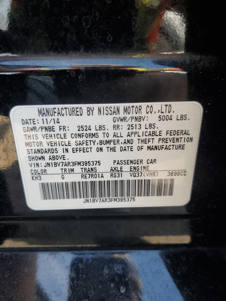 2015 Infiniti Q50 Base VIN: JN1BV7AR3FM395375 Lot: 65236075