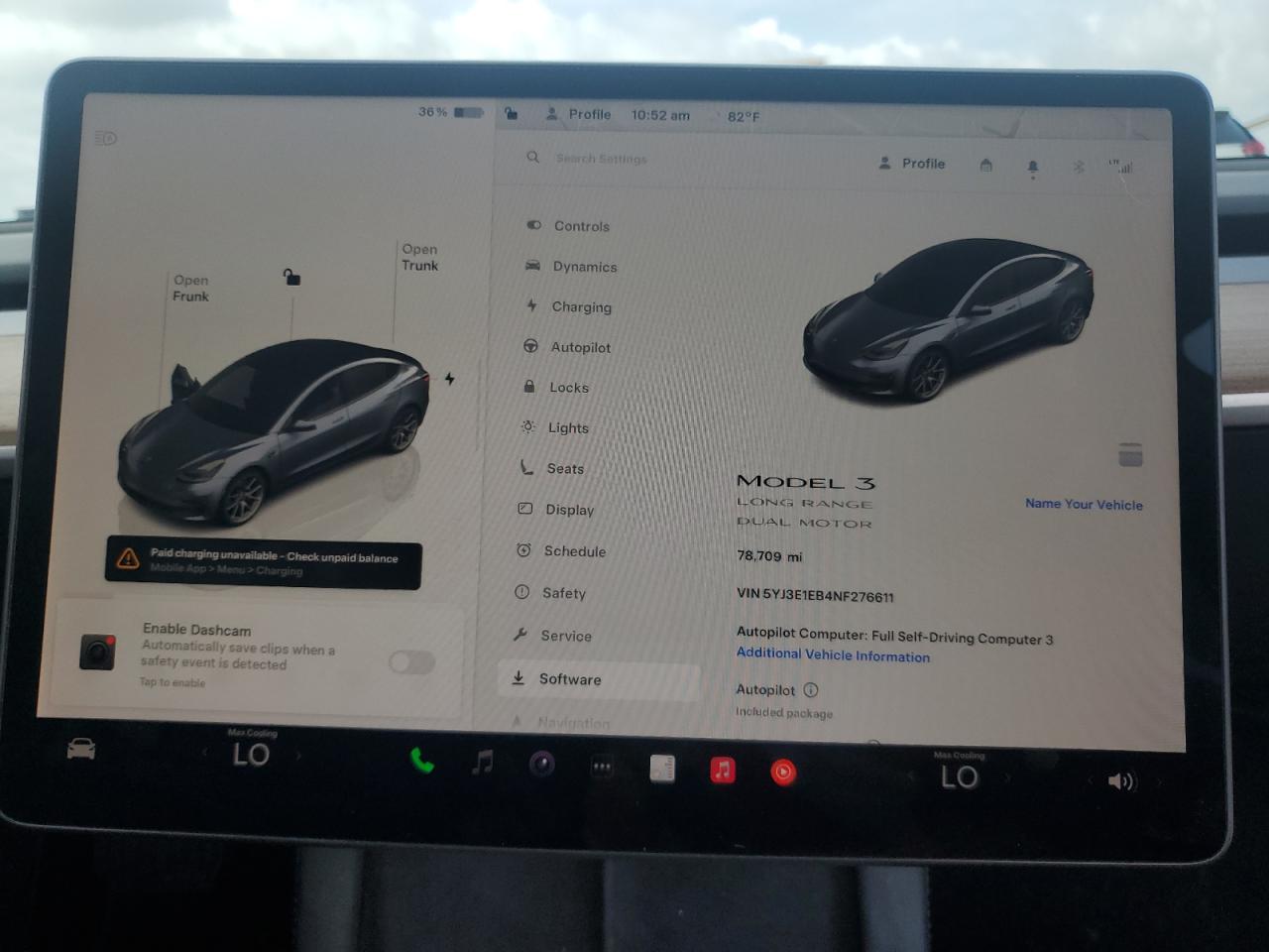 2022 Tesla Model 3 VIN: 5YJ3E1EB4NF276611 Lot: 65430715