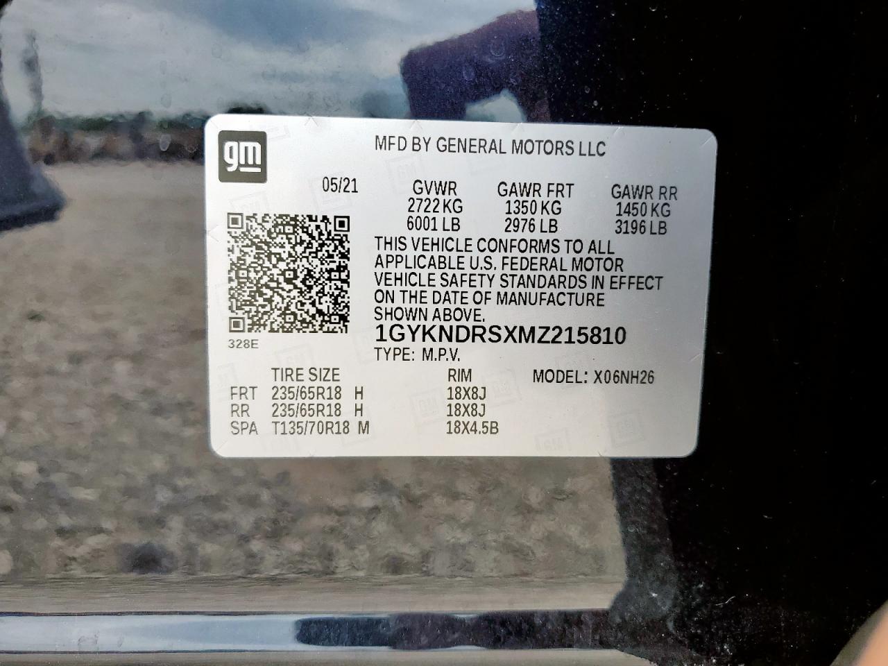 2021 Cadillac Xt5 Premium Luxury VIN: 1GYKNDRSXMZ215810 Lot: 65256705