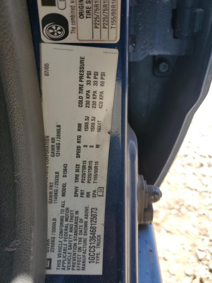 1gccs136468125073 1GCCS136468125073 2006 Chevrolet Colorado