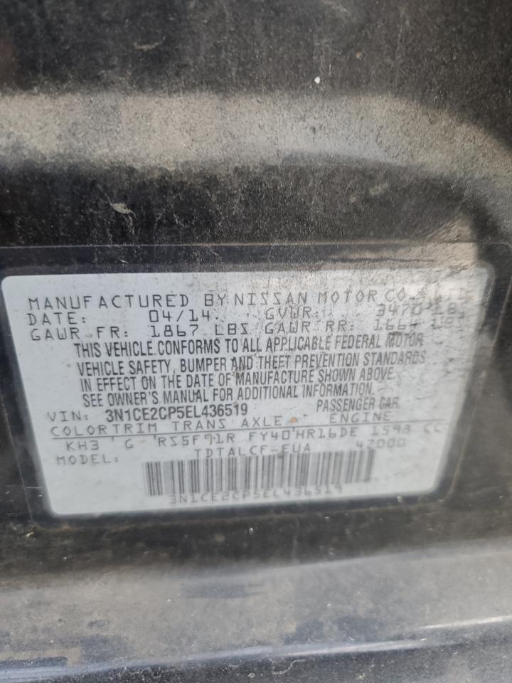 2014 Nissan Versa Note S VIN: 3N1CE2CP5EL436519 Lot: 65027205