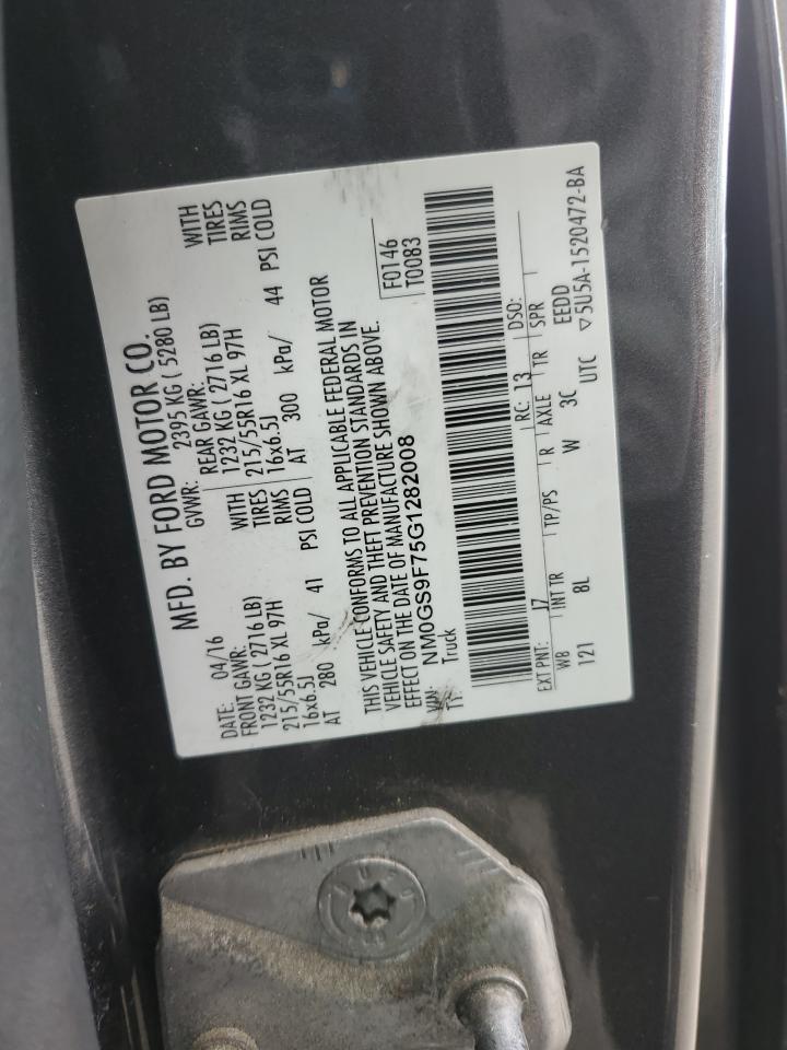2016 Ford Transit Connect Xlt VIN: NM0GS9F75G1282008 Lot: 63766395