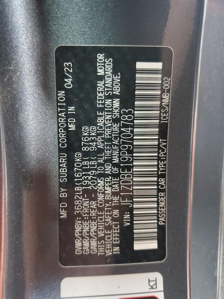 2023 Subaru Brz Limited VIN: JF1ZDBE19P9704783 Lot: 64579515