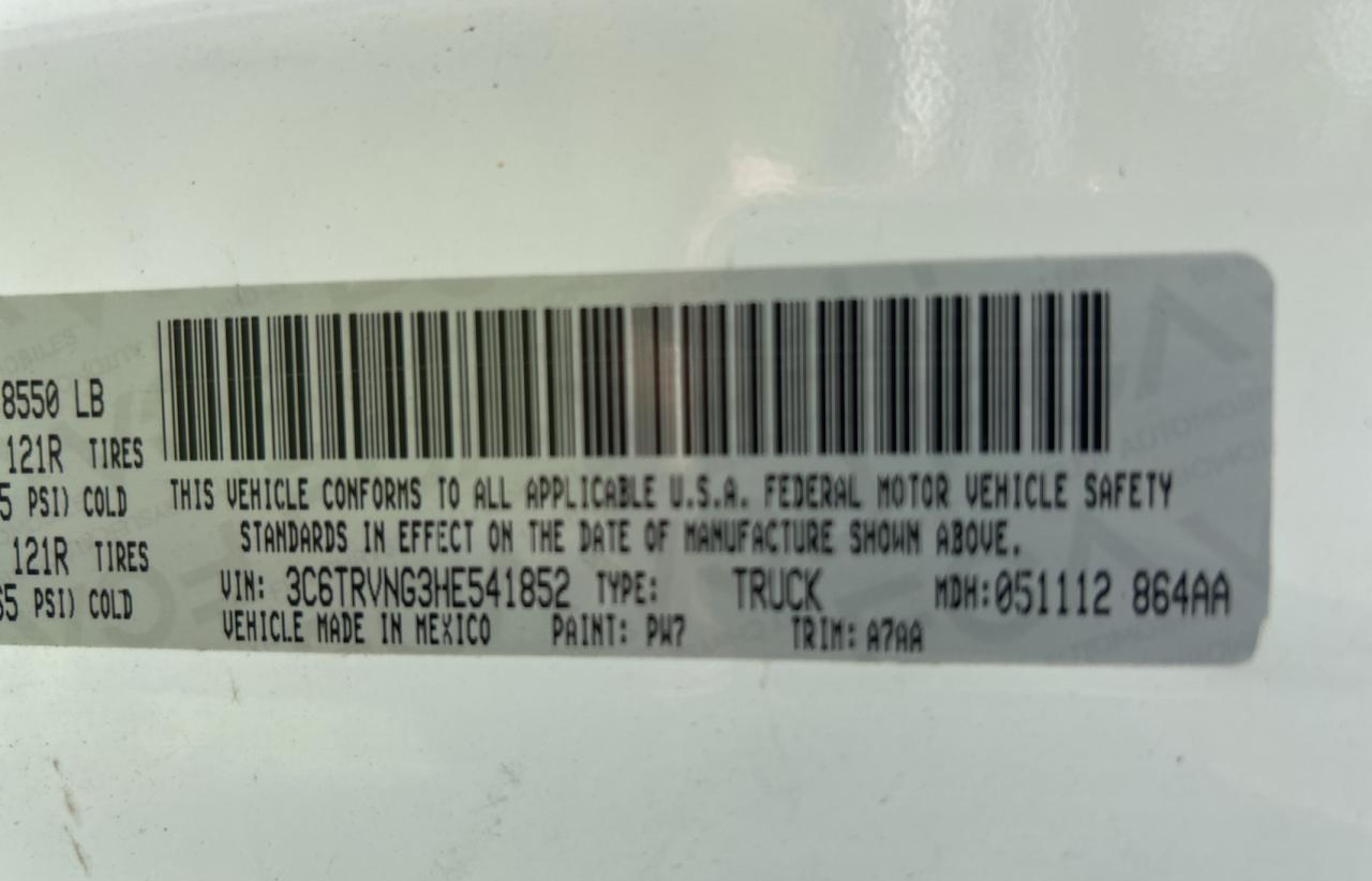 3c6trvng3he541852 3C6TRVNG3HE541852 2017 Ram Promaster 1500 1500 Standard