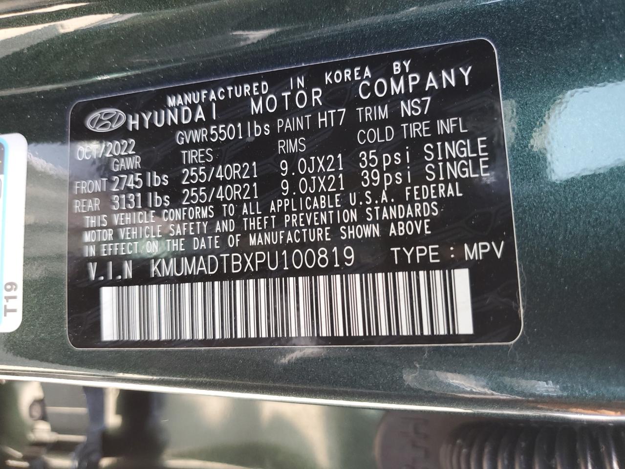 2023 Genesis Gv70 Base VIN: KMUMADTBXPU100819 Lot: 64973215