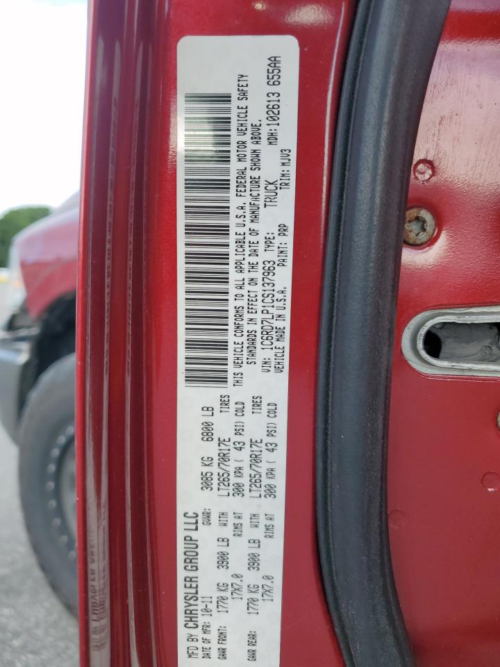 2012 Dodge Ram 1500 Slt VIN: 1C6RD7LP1CS137963 Lot: 63019705
