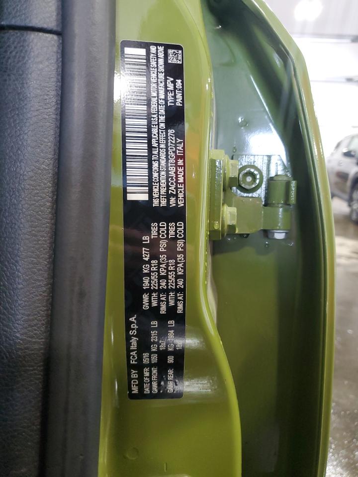 2016 Jeep Renegade Latitude VIN: ZACCJABT8GPD72276 Lot: 64803175