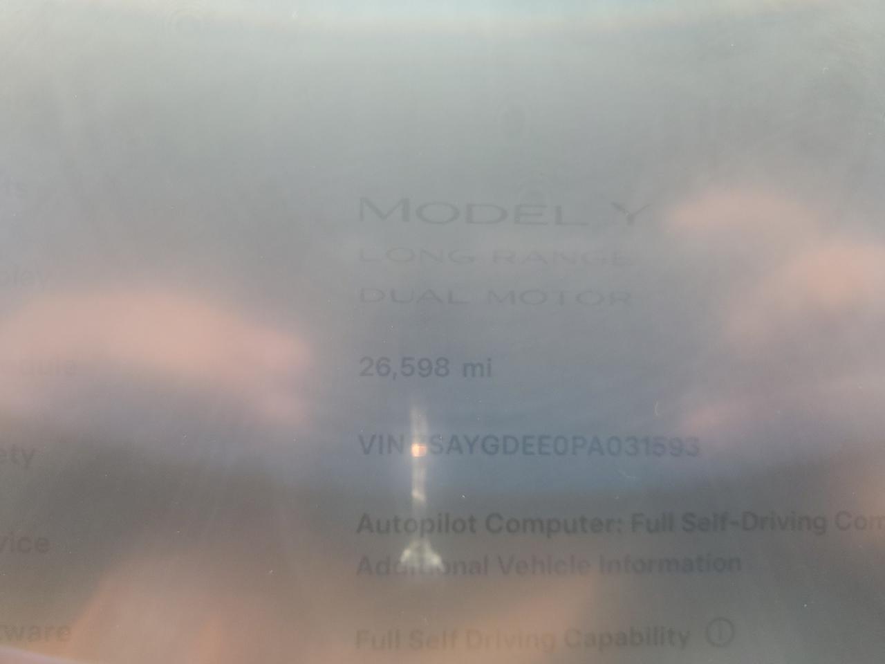 2023 Tesla Model Y VIN: 7SAYGDEE0PA031593 Lot: 64702815