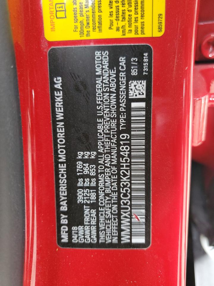 2019 Mini Cooper S VIN: WMWXU3C53K2H54819 Lot: 67105745