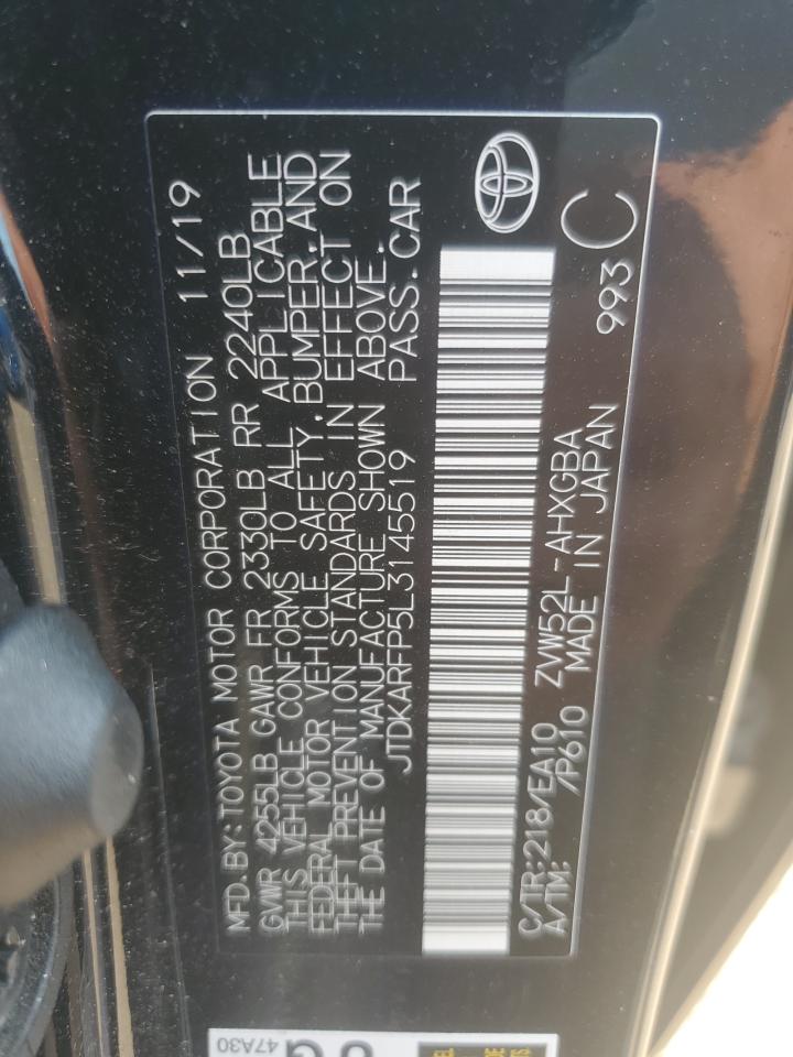 2020 Toyota Prius Prime Le VIN: JTDKARFP5L3145519 Lot: 64441815