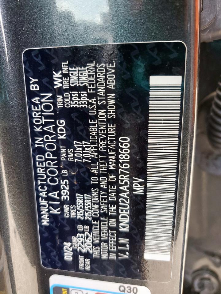 2024 Kia Seltos S VIN: KNDEU2AA5R7618660 Lot: 64788375