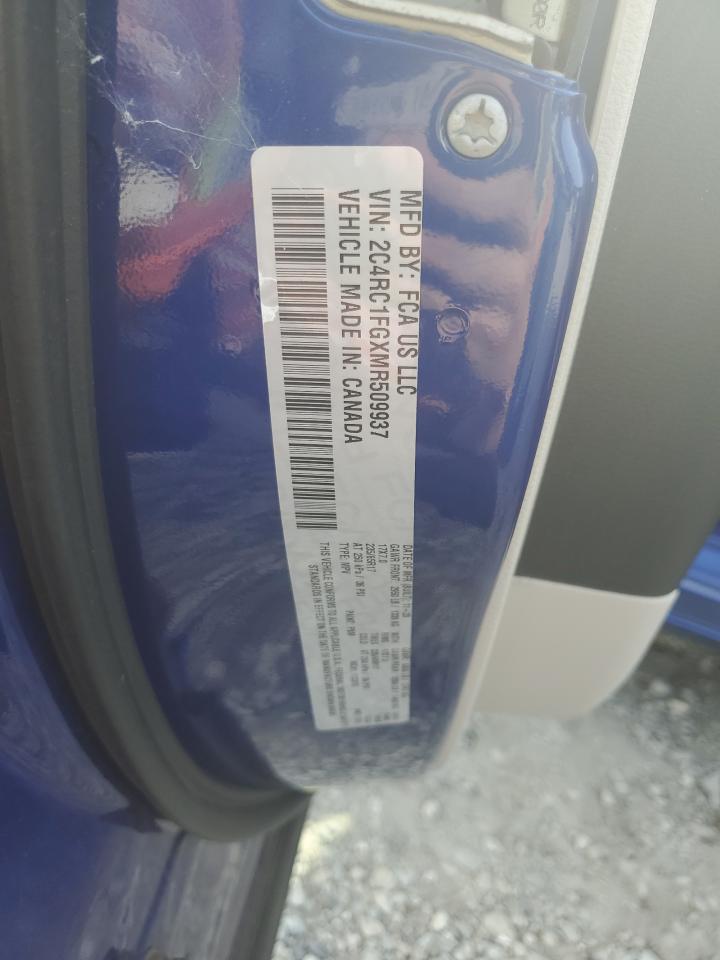 2021 Chrysler Pacifica Touring VIN: 2C4RC1FGXMR509937 Lot: 65536545