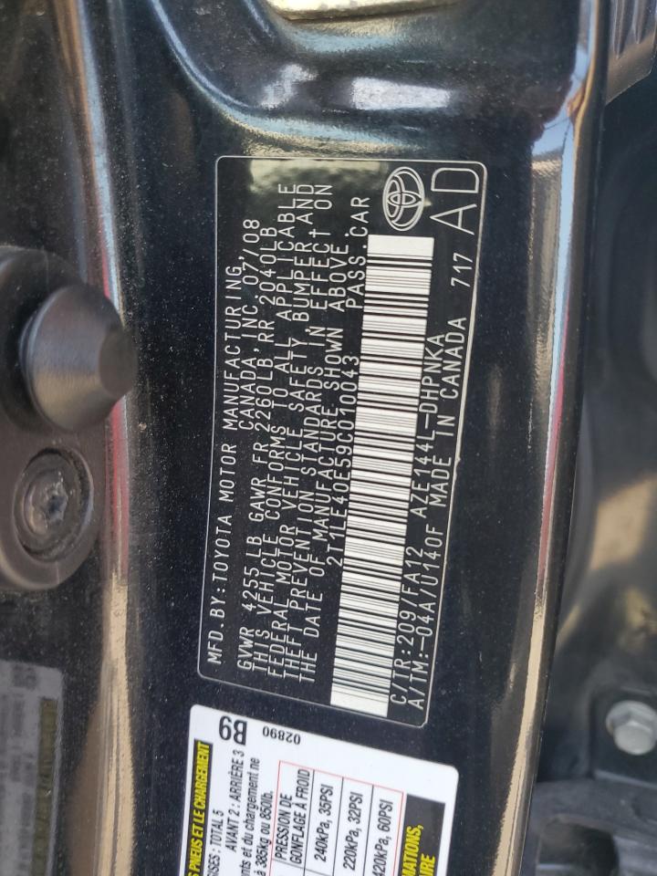 2009 Toyota Corolla Matrix S VIN: 2T1LE40E59C010043 Lot: 64799165