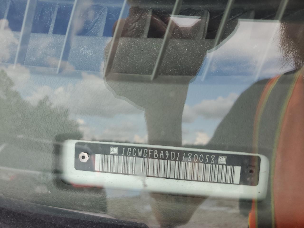 2013 Chevrolet Express G2500 VIN: 1GCWGFBA9D1180058 Lot: 63494745