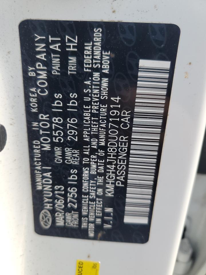 2013 Hyundai Equus Signature VIN: KMHGH4JH8DU071914 Lot: 65339035