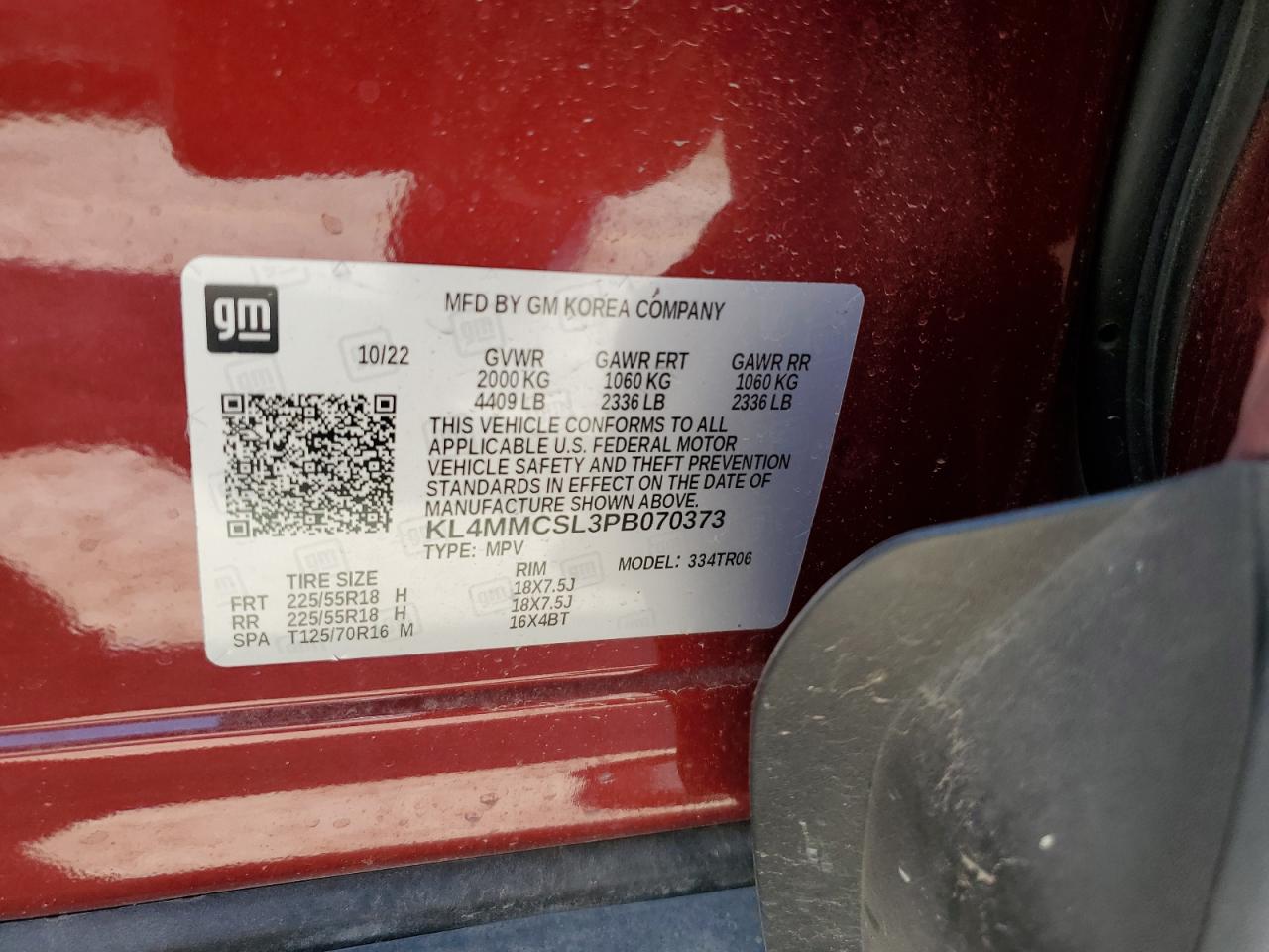 2023 Buick Encore Gx Preferred VIN: KL4MMCSL3PB070373 Lot: 63856325