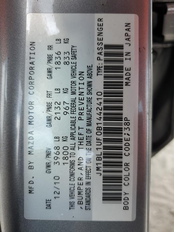 2011 Mazda 3 I VIN: JM1BL1UF0B1442410 Lot: 64098435