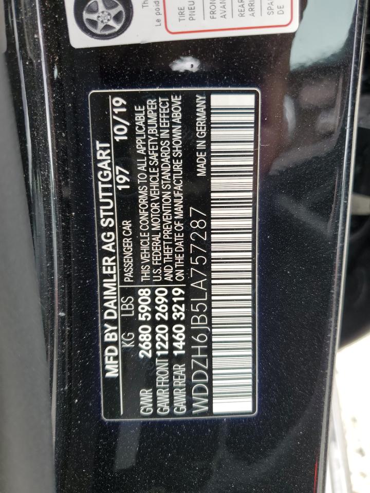 2020 Mercedes-Benz E 450 4Matic VIN: WDDZH6JB5LA757287 Lot: 64366565