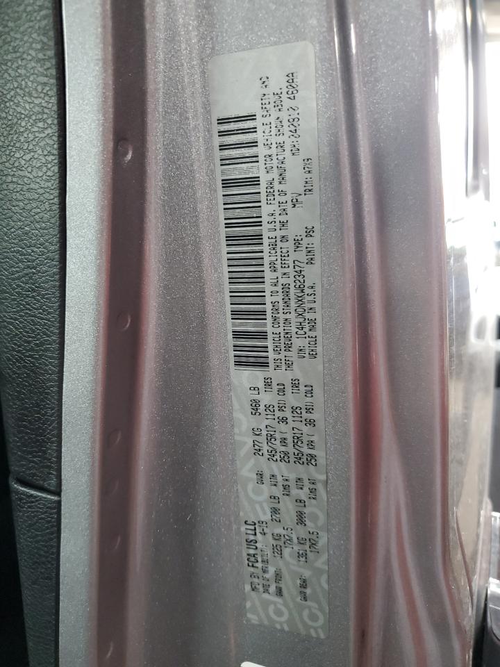 2019 Jeep Wrangler Unlimited Sport VIN: 1C4HJXDNXKW623477 Lot: 66667865