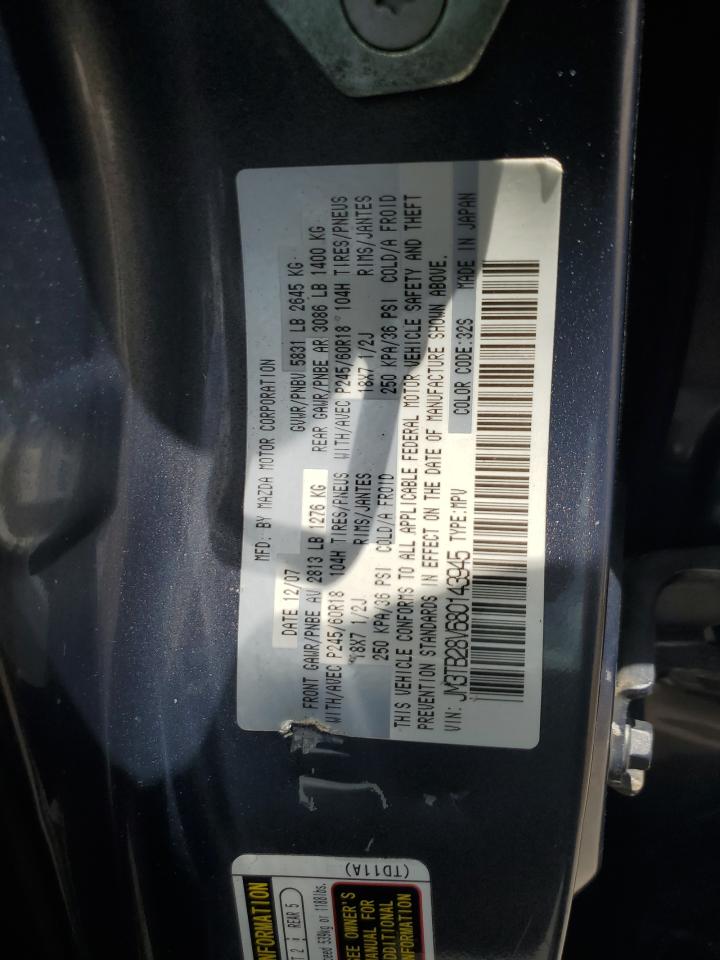 2008 Mazda Cx-9 VIN: JM3TB28V680143945 Lot: 63327115