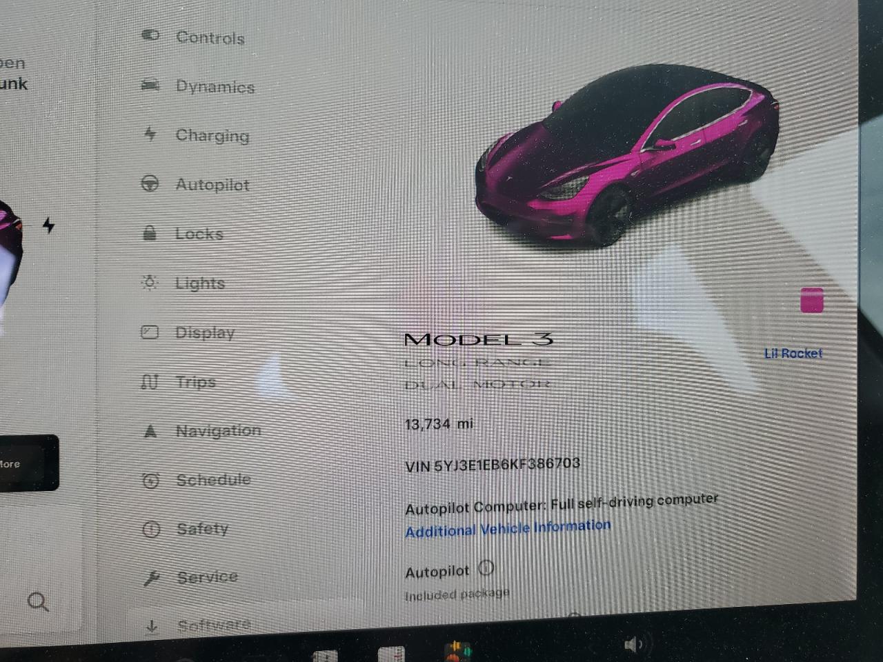 2019 Tesla Model 3 VIN: 5YJ3E1EB6KF386703 Lot: 63839025