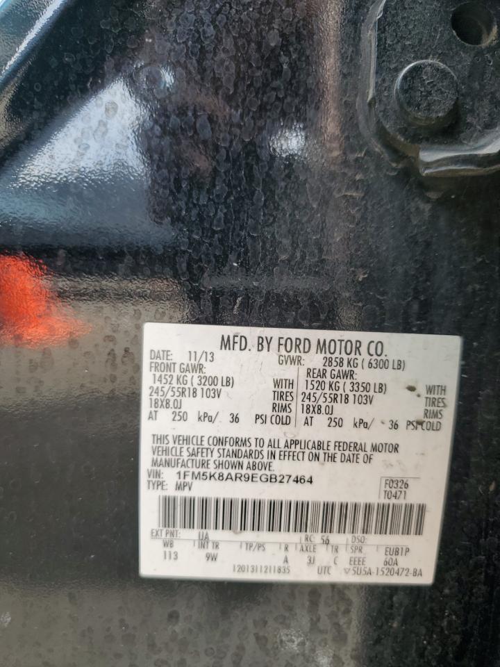 2014 Ford Explorer Police Interceptor VIN: 1FM5K8AR9EGB27464 Lot: 65375365