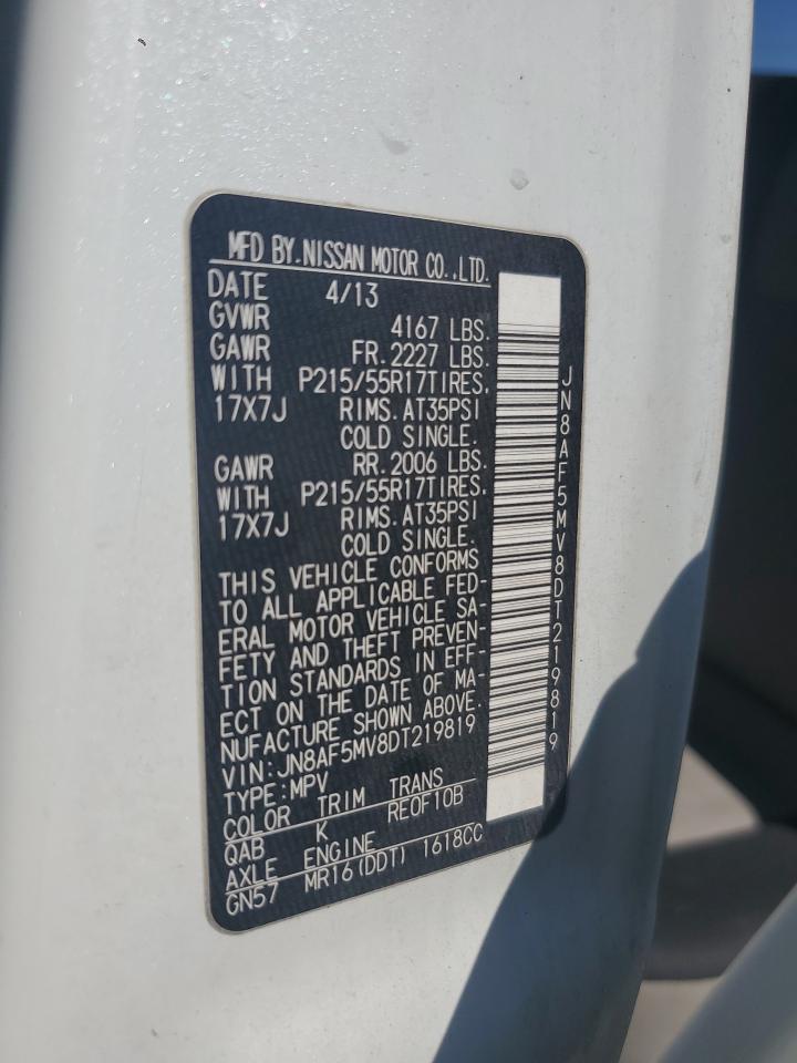 2013 Nissan Juke S VIN: JN8AF5MV8DT219819 Lot: 64146285