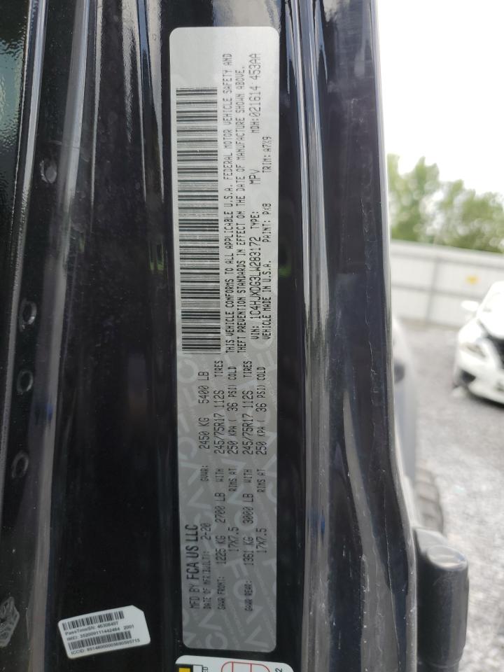 2020 Jeep Wrangler Unlimited Sport VIN: 1C4HJXDG3LW283172 Lot: 64459055