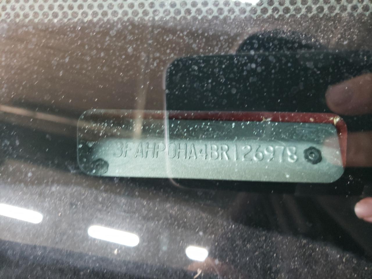 2011 Ford Fusion Se VIN: 3FAHP0HA4BR126978 Lot: 64365535