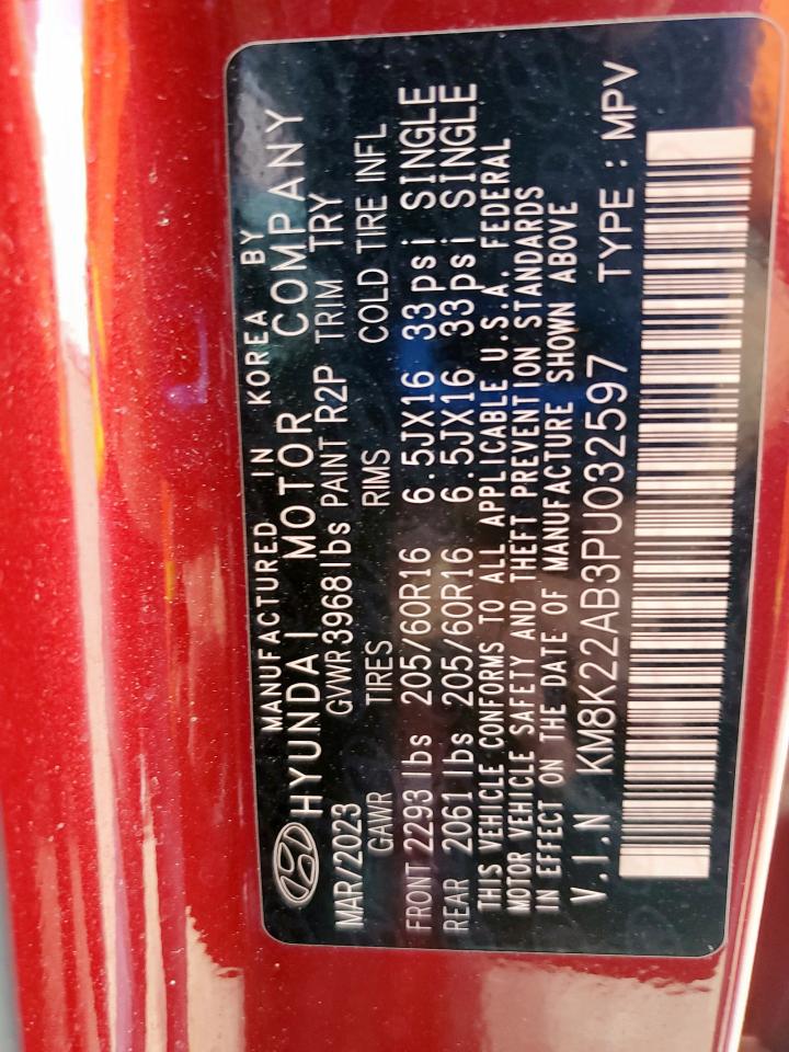 km8k22ab3pu032597 KM8K22AB3PU032597 2023 Hyundai Kona Se