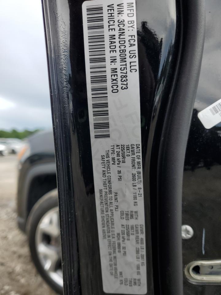 2021 Jeep Compass Limited VIN: 3C4NJDCB0MT578373 Lot: 64145665