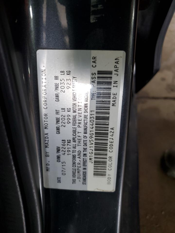 2016 Mazda 6 Touring VIN: JM1GJ1V59G1440311 Lot: 64596135