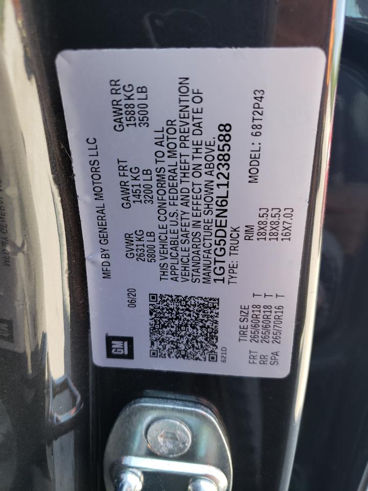 2020 GMC Canyon Slt VIN: 1GTG5DEN6L1238588 Lot: 62844735
