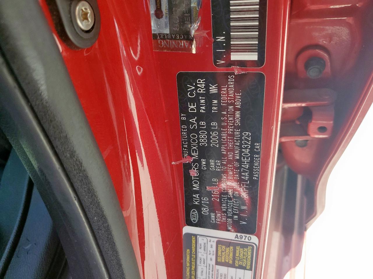 2017 Kia Forte Lx VIN: 3KPFL4A74HE043229 Lot: 67114335