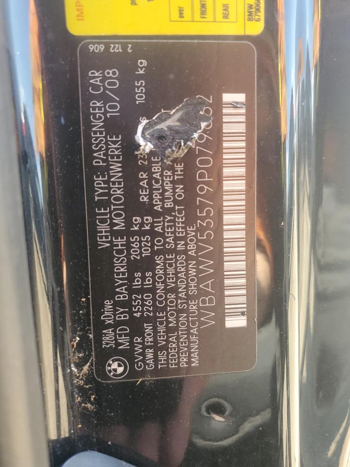 2009 BMW 328 Xi Sulev VIN: WBAWV53579P079832 Lot: 63805945