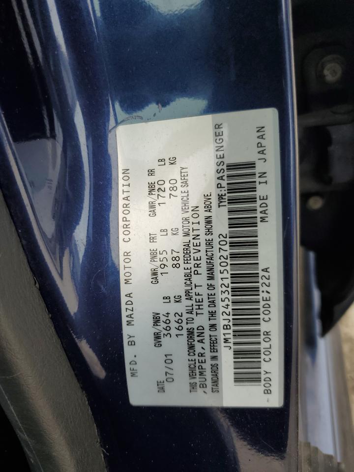 2002 Mazda Protege Pr5 VIN: JM1BJ245321502702 Lot: 64486415