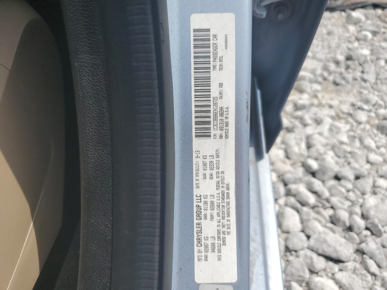 2014 Chrysler 200 Touring VIN: 1C3CCBBB6EN128725 Lot: 63607545