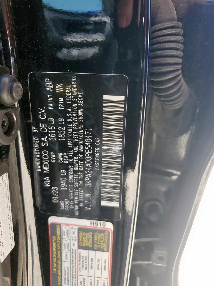 2023 Kia Rio Lx VIN: 3KPA24AD3PE548471 Lot: 64473455