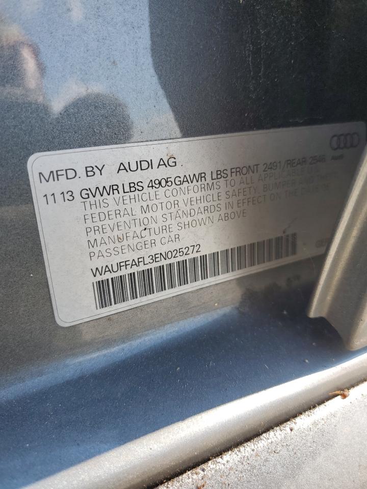 2014 Audi A4 Premium Plus VIN: WAUFFAFL3EN025272 Lot: 63694855