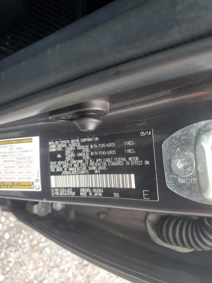 2014 Toyota 4Runner Sr5 VIN: JTEBU5JR3E5188915 Lot: 63662715