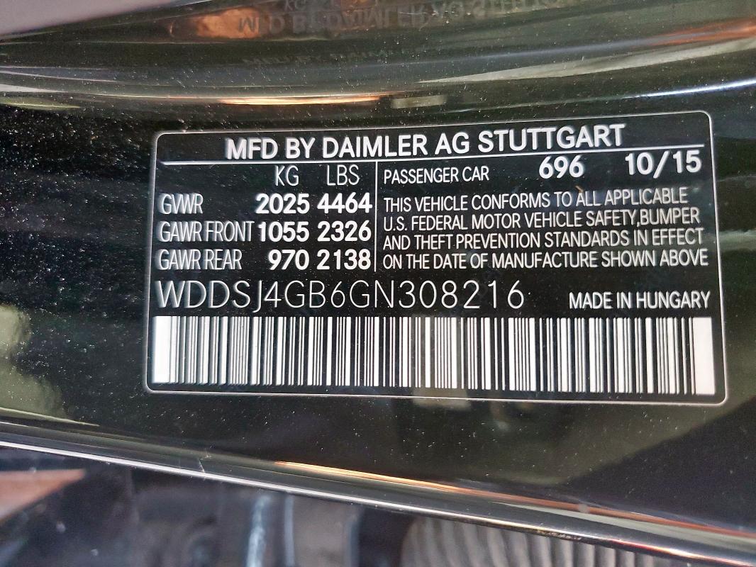 2016 MERCEDES-BENZ CLA 250 4MATIC  